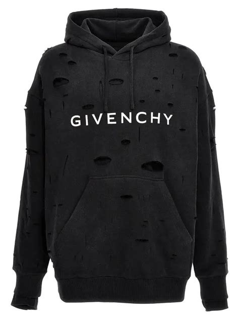 cheap givenchy hoody|Givenchy hoodie with holes.